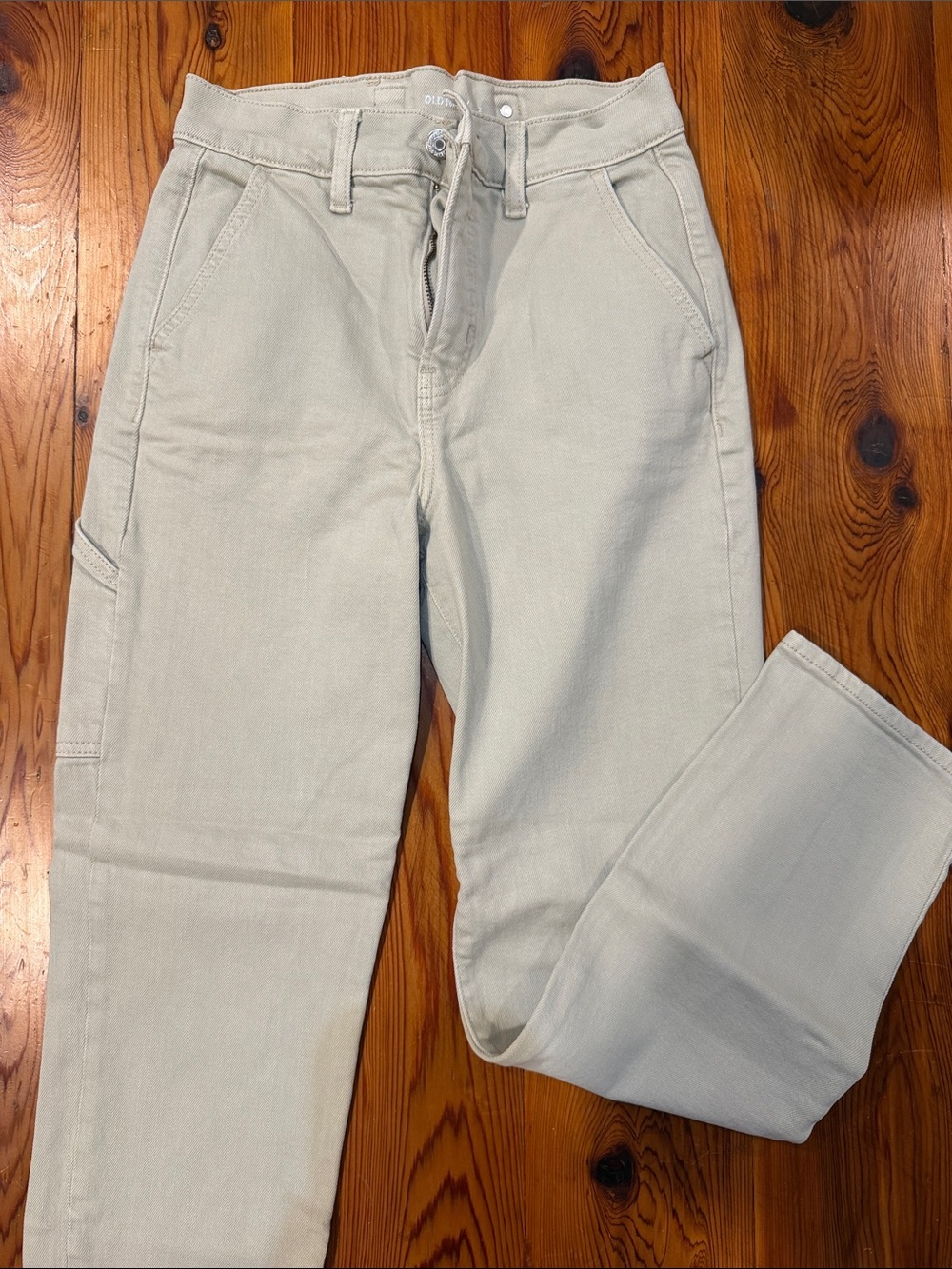 Old Navy Light Beige Straight Leg Women's Pants